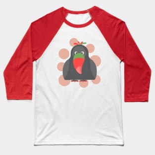 HAPPY TOUCAN Funny Cute Silly Cartoon Bird with Party Polka Dot Bubbles - UnBlink Studio by Jackie Tahara Baseball T-Shirt